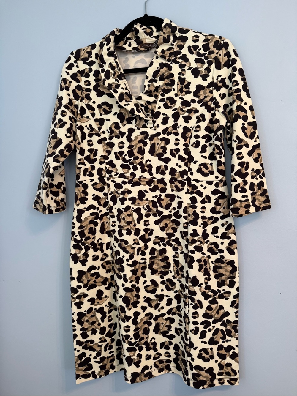 J.McLaughlin Terin Animal Print Ruffle Sheath Dress Women's S